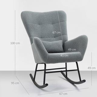 HOMCOM Fauteuil à bascule  