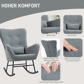 HOMCOM Fauteuil à bascule  