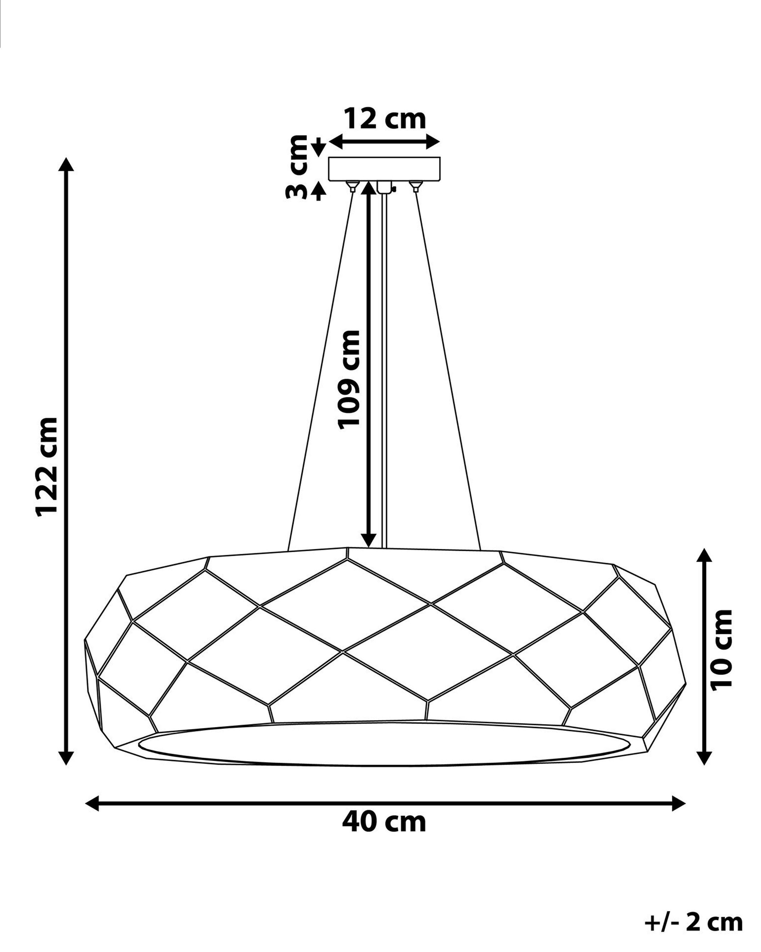 Beliani Lampe suspension en Métal Moderne CESANO  