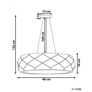 Beliani Lampe suspension en Métal Moderne CESANO  