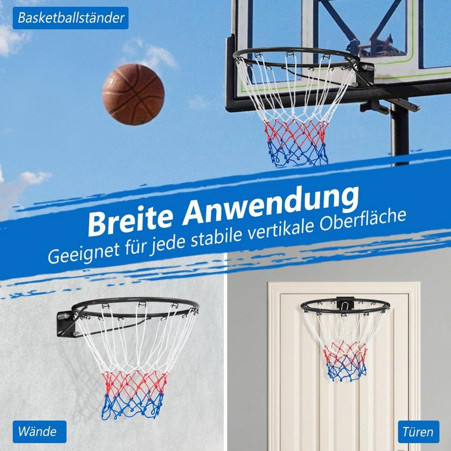 Northix  Canestro da basket per porta e parete 