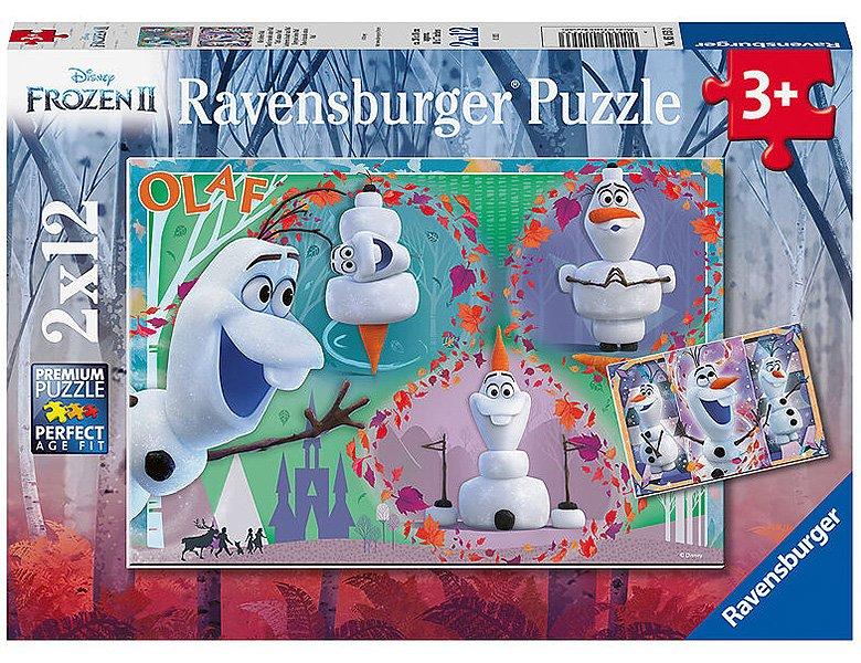 Ravensburger  Ravensburger Kinderpuzzel 2 x 12 stukjes Disney Frozen Iedereen houdt van Olaf 