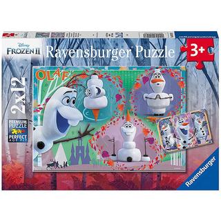 Ravensburger  Ravensburger Kinderpuzzel 2 x 12 stukjes Disney Frozen Iedereen houdt van Olaf 