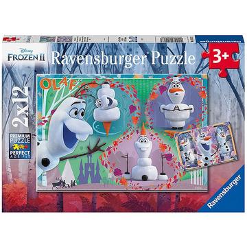 Ravensburger Kinderpuzzel 2 x 12 stukjes Disney Frozen Iedereen houdt van Olaf