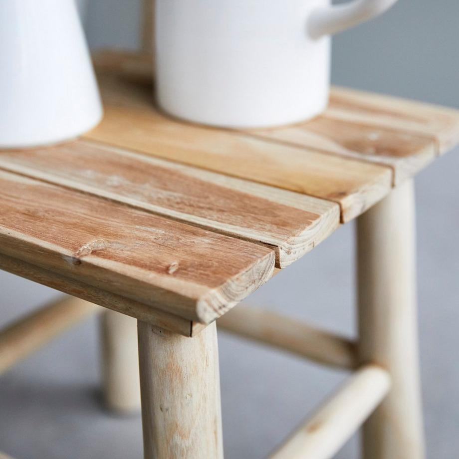 Tikamoon Comodino in teak massello Kilim  