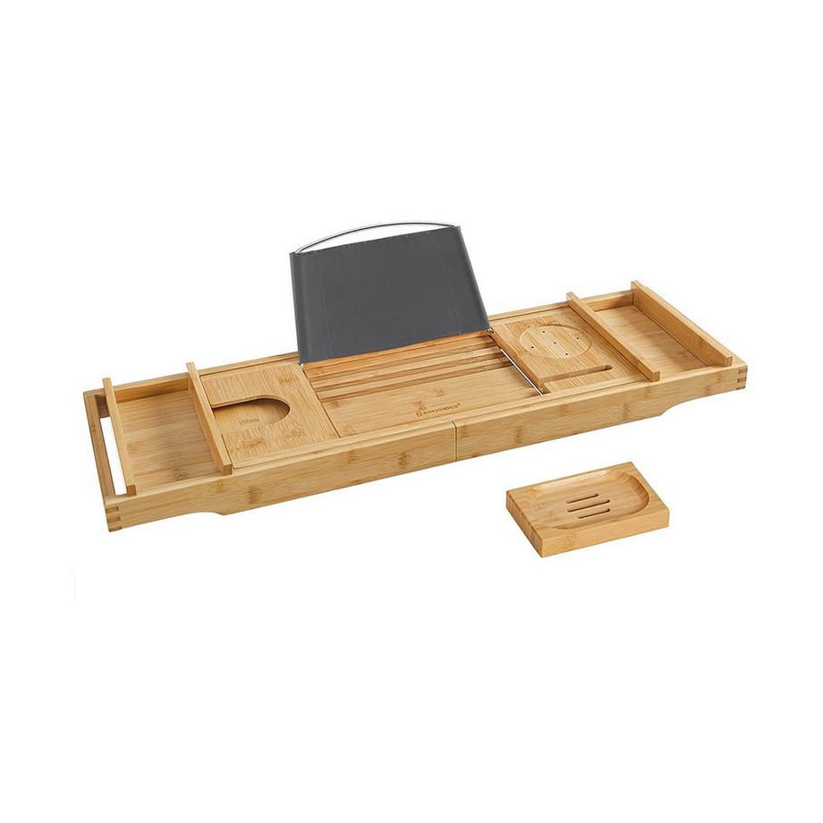 Calicosy  Pont de Baignoire Extensible en Bambou - L75/109 cm 