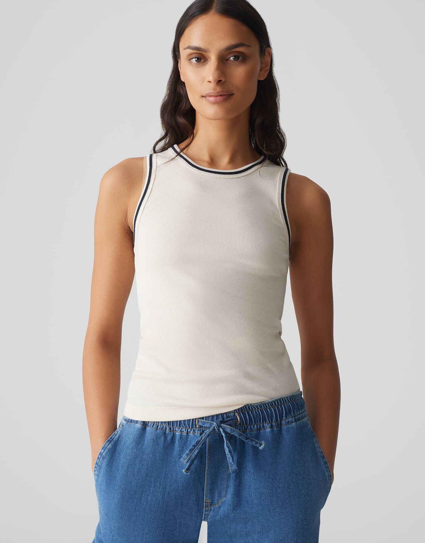 OPUS  Tank Top Ilesso preppy figurbetont geschnitten 