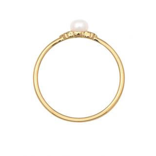 Elli  Ring Verlobung Perle Diamant (0.03 Ct.) 