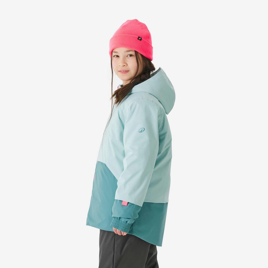 QUECHUA  Veste de ski chaude fille 5-15 ANS, SKI100 turquoise 