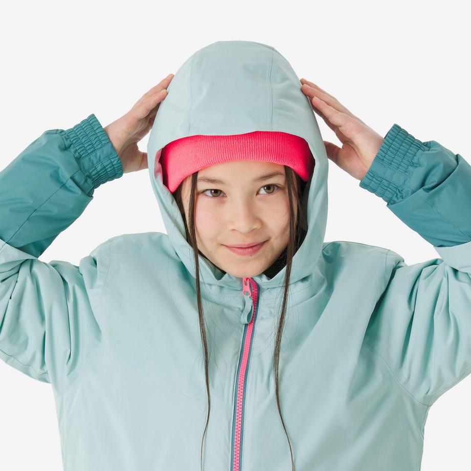 QUECHUA  Veste de ski chaude fille 5-15 ANS, SKI100 turquoise 