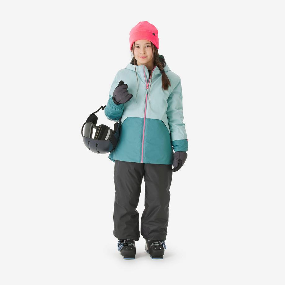 QUECHUA  Veste de ski chaude fille 5-15 ANS, SKI100 turquoise 