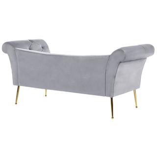 Beliani Chaiselongue aus Samtstoff Retro NANTILLY  