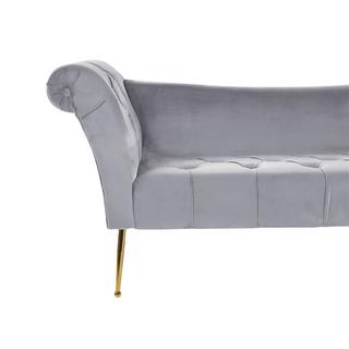 Beliani Chaiselongue aus Samtstoff Retro NANTILLY  
