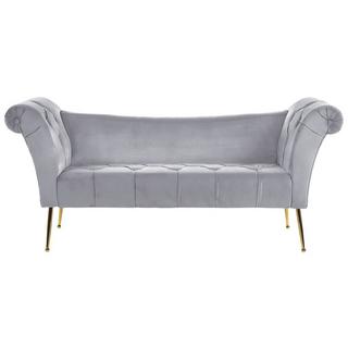 Beliani Chaiselongue aus Samtstoff Retro NANTILLY  