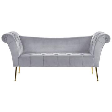 Chaiselongue aus Samtstoff Retro NANTILLY