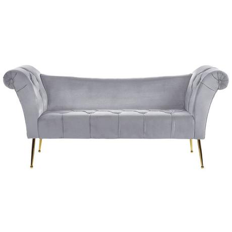 Beliani Chaiselongue aus Samtstoff Retro NANTILLY  