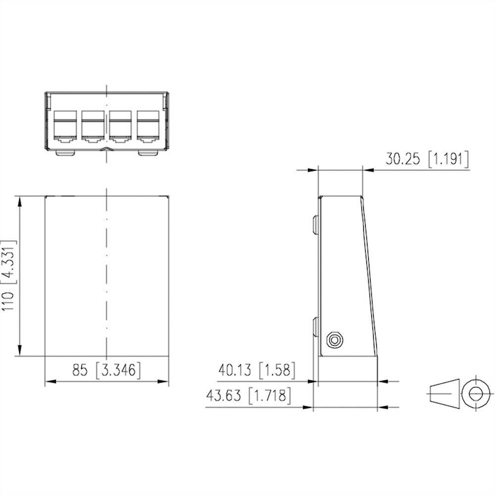METZ CONNECT  Modul AP-Gehäuse 4 Port unbestückt 