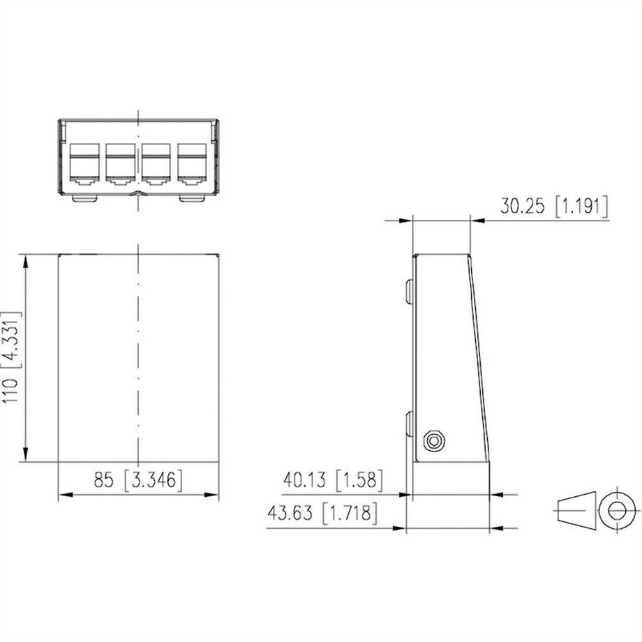METZ CONNECT  Modul AP-Gehäuse 4 Port unbestückt 