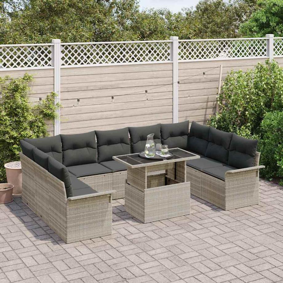 VidaXL Set da pranzo per esterni Polyrattan  
