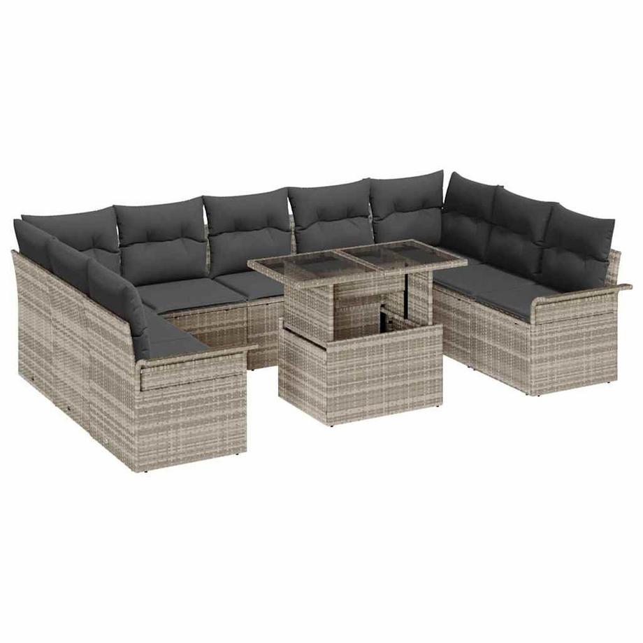 VidaXL Set da pranzo per esterni Polyrattan  