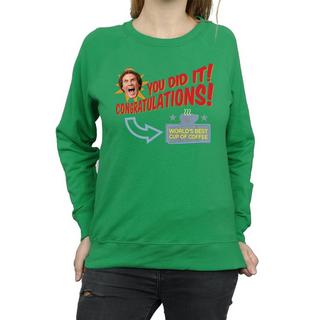 Elf World's Best Coffee Grafikdruck Sweatshirt  