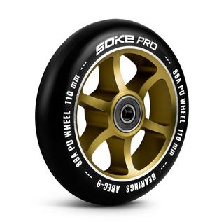 B2X  Roues dorées pour scooter 110 mm - pack de 2 