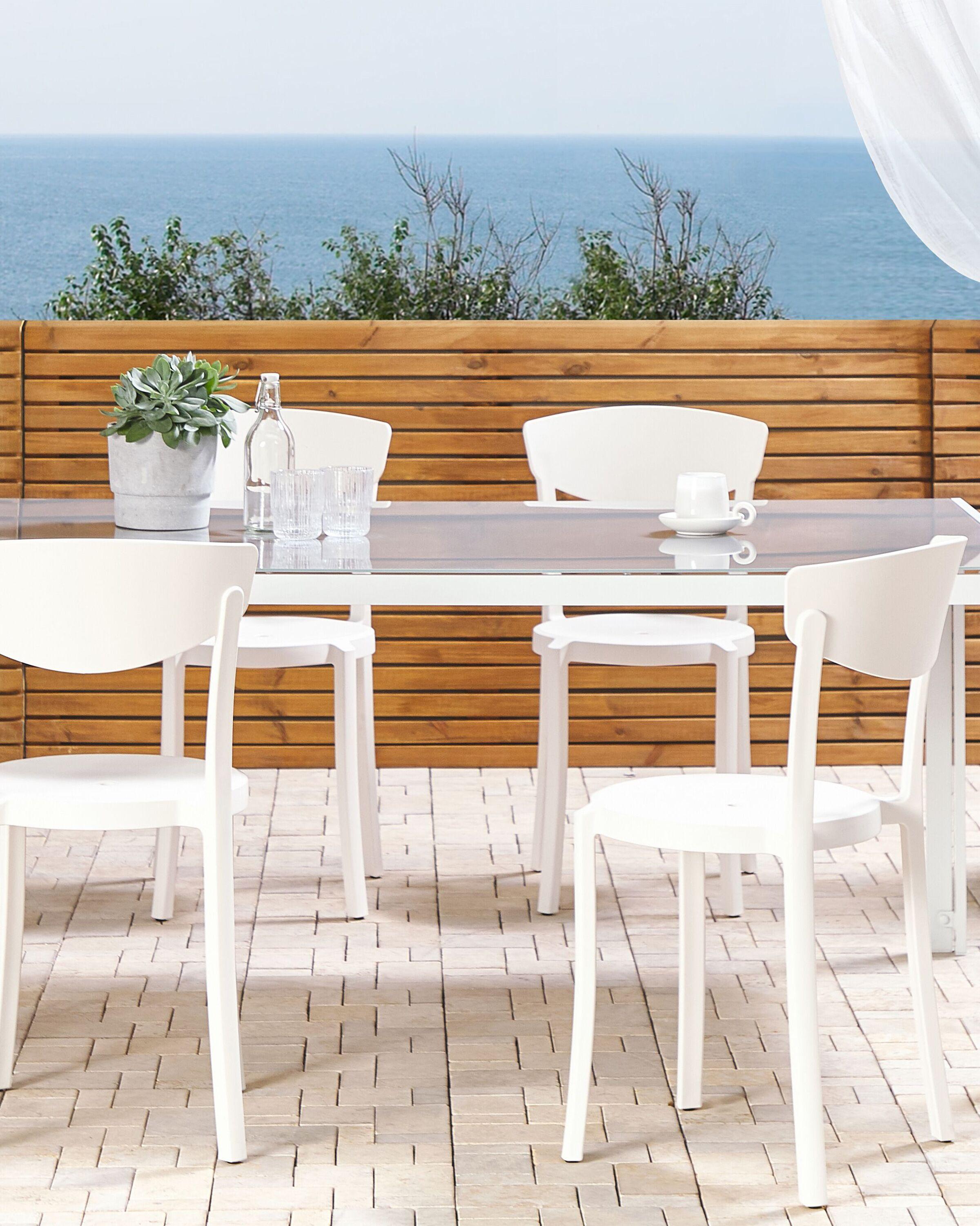 Beliani Set di 4 sedie da giardino en Materiale sintetico Scandinavo VIESTE  