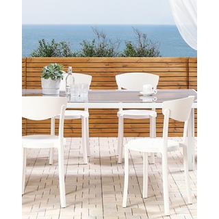 Beliani Set di 4 sedie da giardino en Materiale sintetico Scandinavo VIESTE  