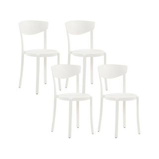 Beliani Set di 4 sedie da giardino en Materiale sintetico Scandinavo VIESTE  