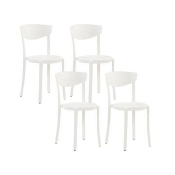 Set mit 4 Stühlen aus Kunststoff Modern VIESTE