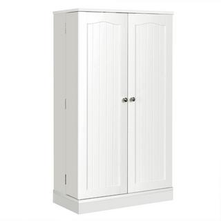 Northix Armoire de rangement à deux portes avec 6 étagères réglables 59 x 30,5 x 103,5 cm Blanc  