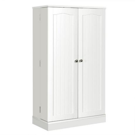 Northix Armoire de rangement à deux portes avec 6 étagères réglables 59 x 30,5 x 103,5 cm Blanc  