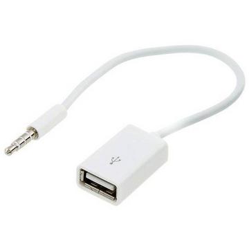 Câble adaptateur 3,5 mm Aux mâle vers USB femelle