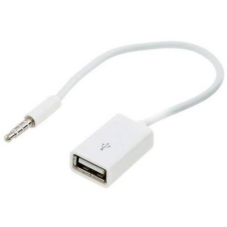 eStore  Adapterkabel 3,5 mm AUX-Stecker auf USB-Buchse 