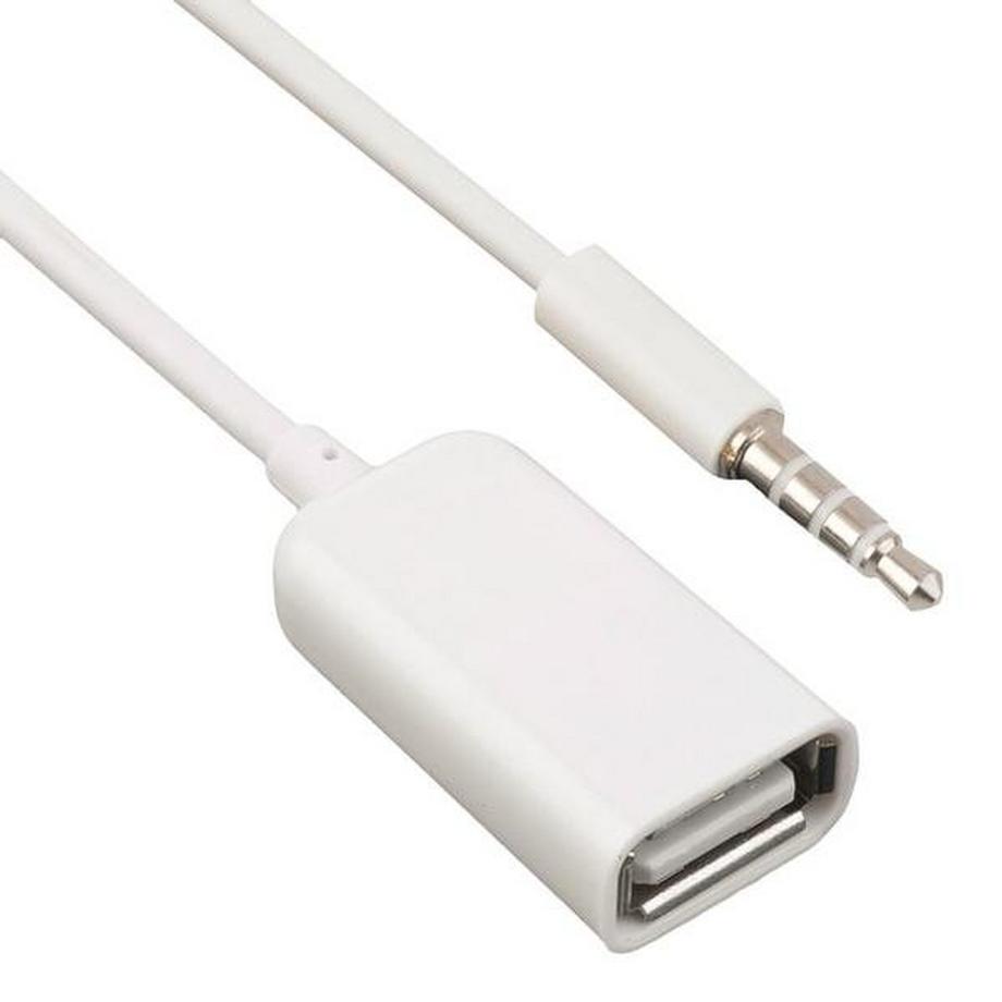 eStore  Câble adaptateur 3,5 mm Aux mâle vers USB femelle 