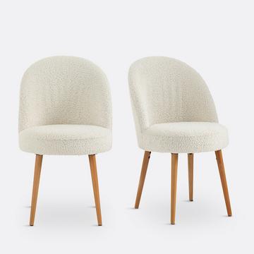 Lot de 2 chaises bouclette