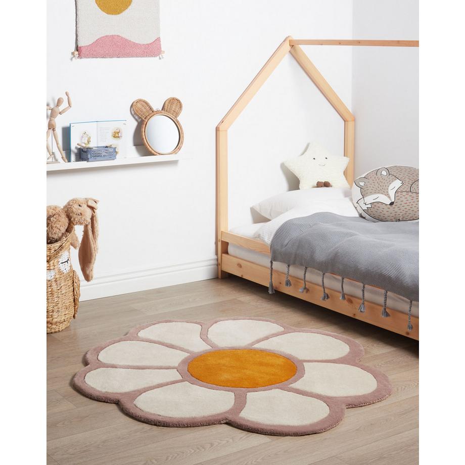 Beliani Tappeto per bambini en Lana Moderno THUMBELINA  