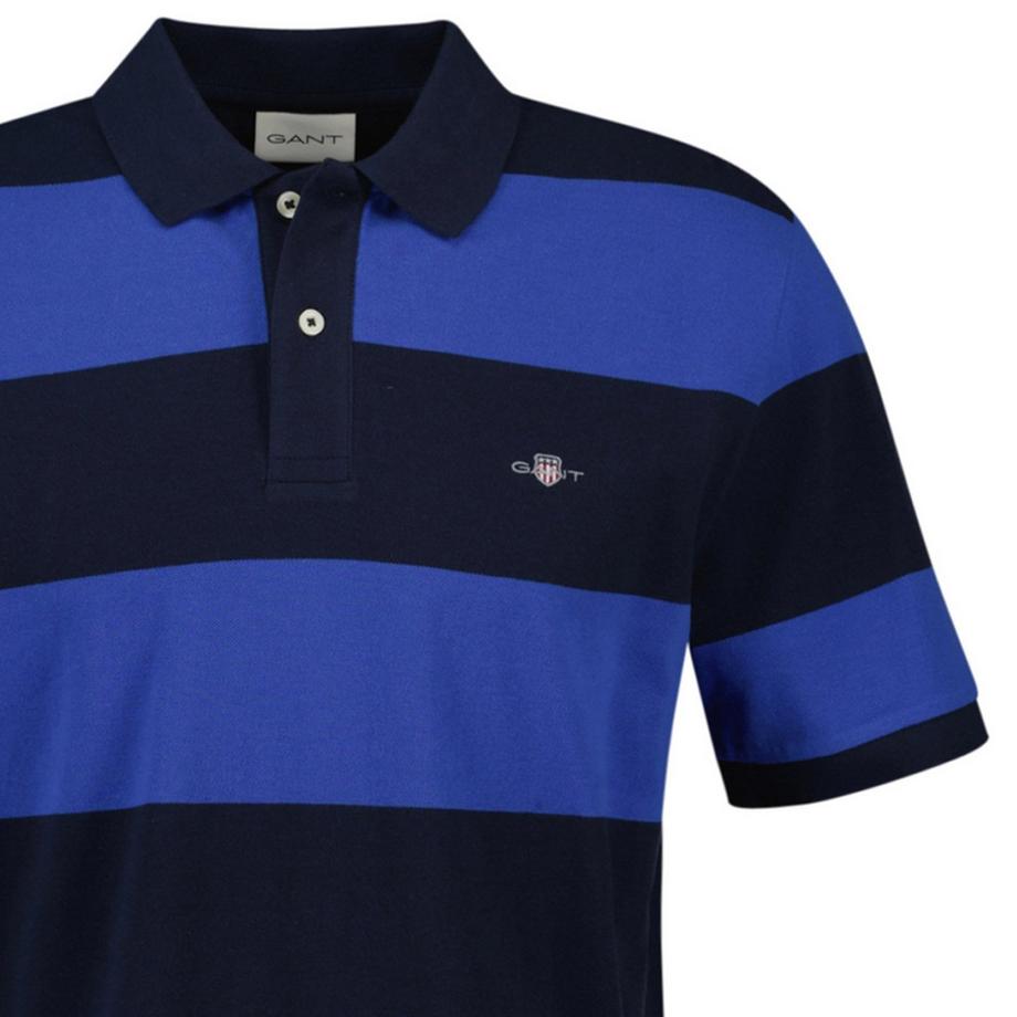GANT Block Stripe Comfort Fit Poloshirt  