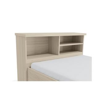 Vente-unique Bett mit Bettkasten BORIS + Lattenrost Eichenholzfarben  