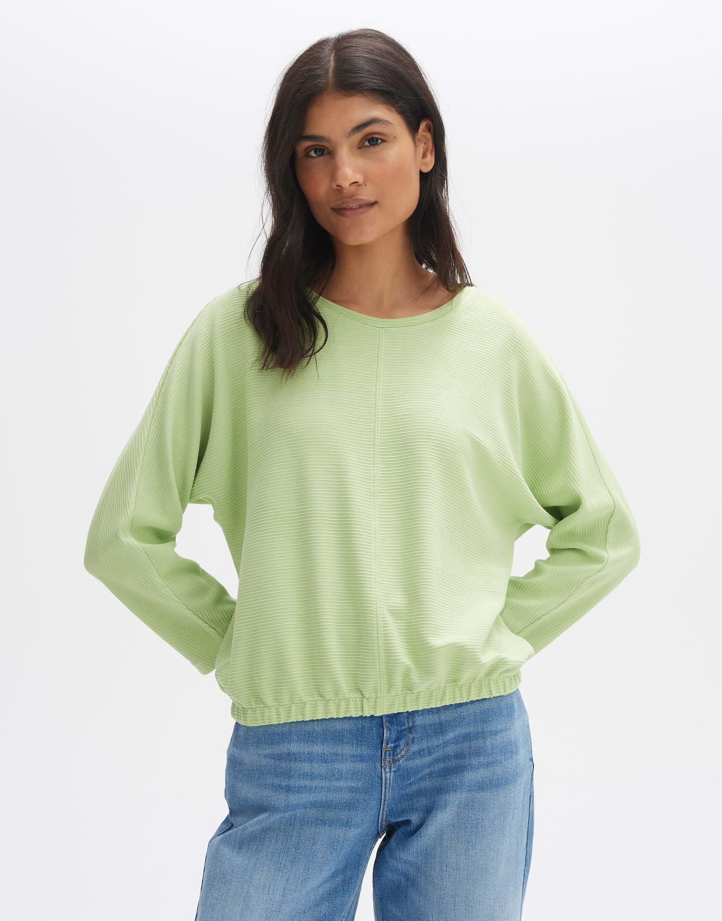 OPUS  Rippshirt Suzzina Boxy Silhouette 