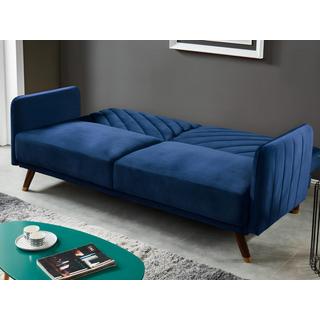 Vente-unique Schlafsofa Klappsofa 3Sitzer JORIS Samt  