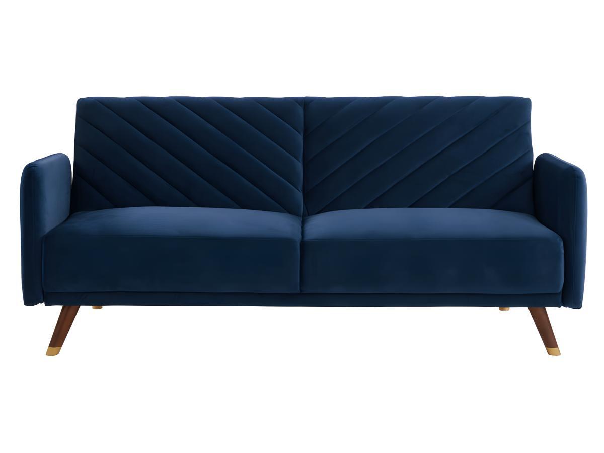 Vente-unique Schlafsofa Klappsofa 3Sitzer JORIS Samt  