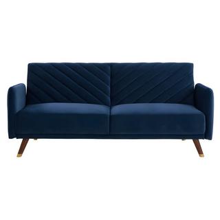 Vente-unique Schlafsofa Klappsofa 3Sitzer JORIS Samt  