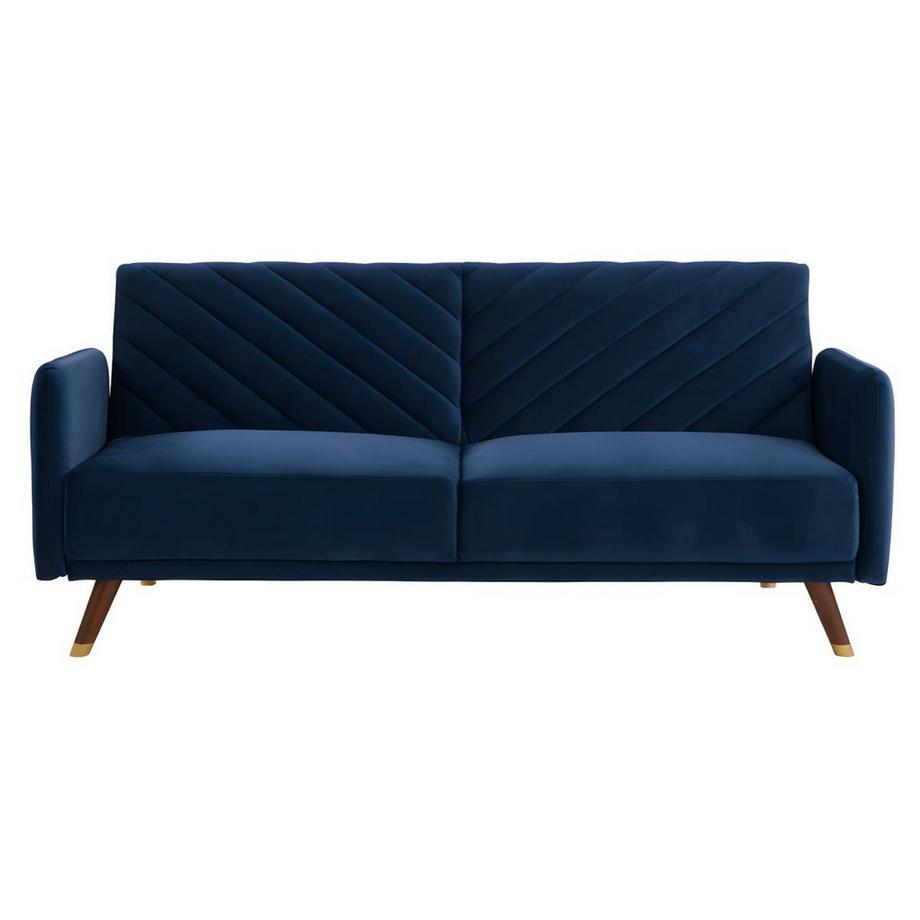 Vente-unique Schlafsofa Klappsofa 3Sitzer JORIS Samt  