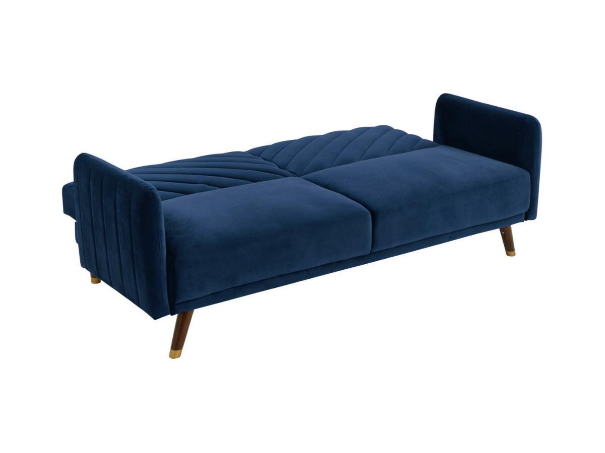 Vente-unique Schlafsofa Klappsofa 3Sitzer JORIS Samt  