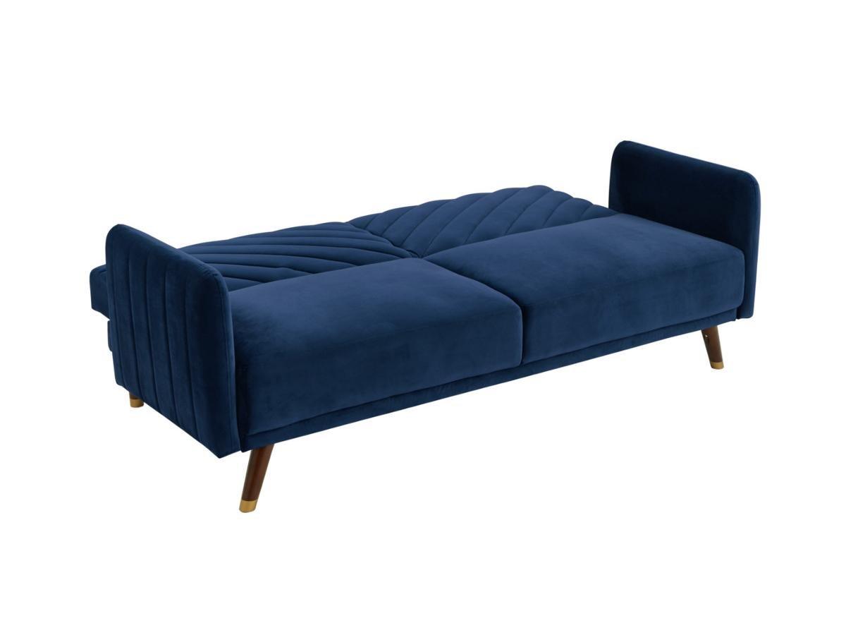 Vente-unique Schlafsofa Klappsofa 3Sitzer JORIS Samt  