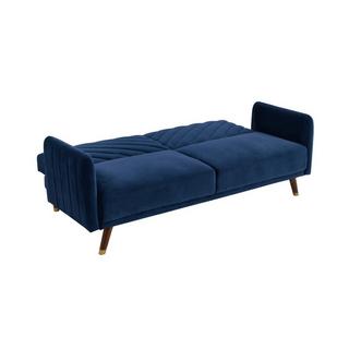 Vente-unique Schlafsofa Klappsofa 3Sitzer JORIS Samt  