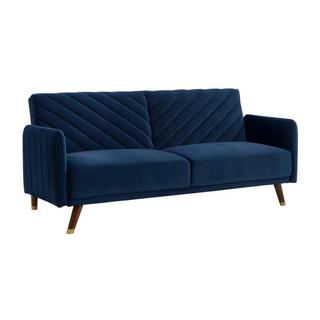 Vente-unique Schlafsofa Klappsofa 3Sitzer JORIS Samt  