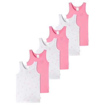 6er Pack Kids Girls Feinripp Organic Cotton - Unterhemd