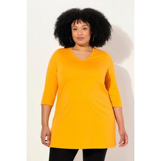 Ulla Popken  Longshirt, A-Linie, V-Ausschnitt, 3/4-Arm 